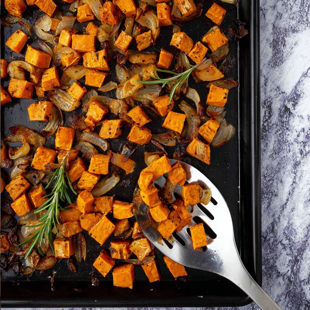 Oven Roasted Sweet Potato Cubes Recipe - Recipe Image