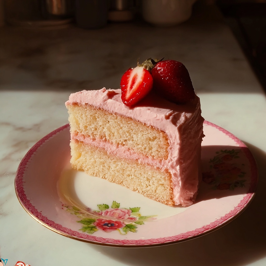 Homemade Strawberry Cake Recipe - Recipe Image