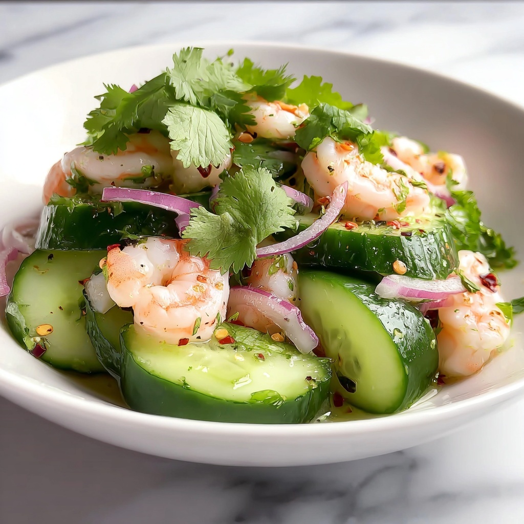 Cucumber Shrimp Salad: A Refreshing 5-Minute Delight Recipe - Recipe Image