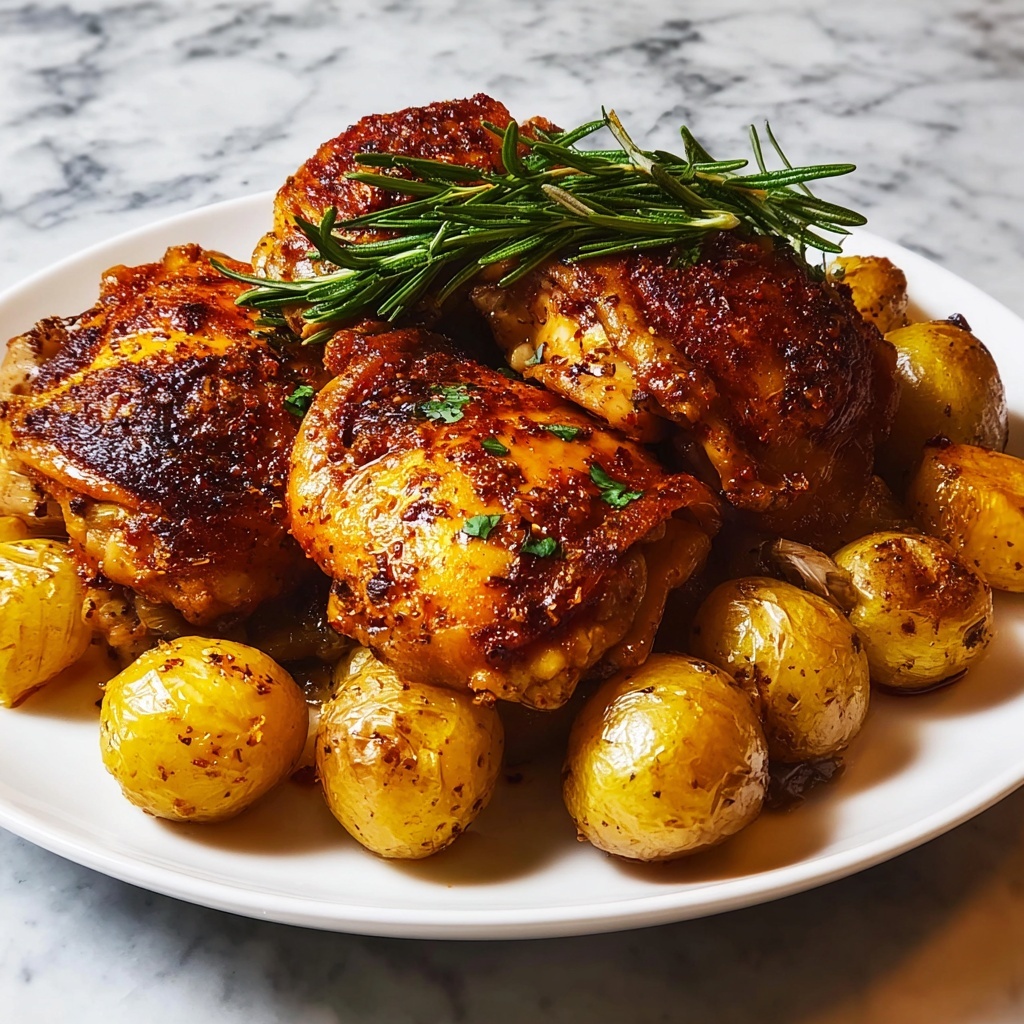 Air Fryer Chicken Thighs and Potatoes Recipe - Recipe Image