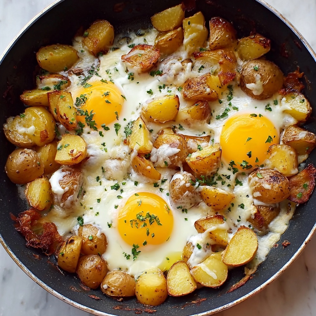 Cheesy Potato & Egg Skillet Recipe - Recipe Image