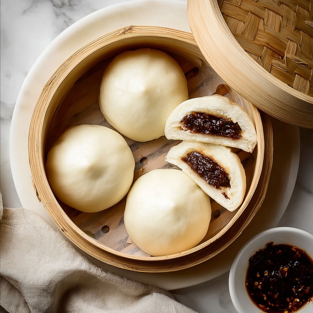 Decadent Chocolate Steamed Buns with Gooey Ganache Recipe - Recipe Image