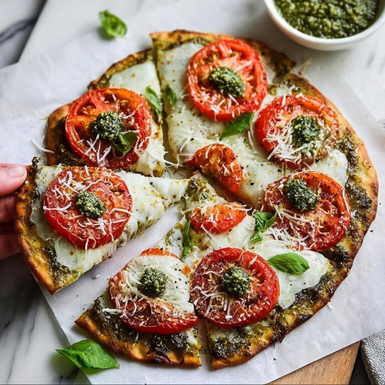 Pesto Flatbread Pizza Recipe