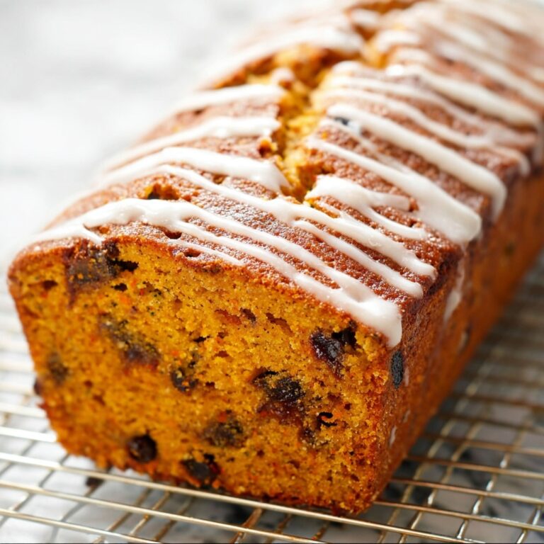 Glazed Chocolate Chip Pumpkin Bread Recipe