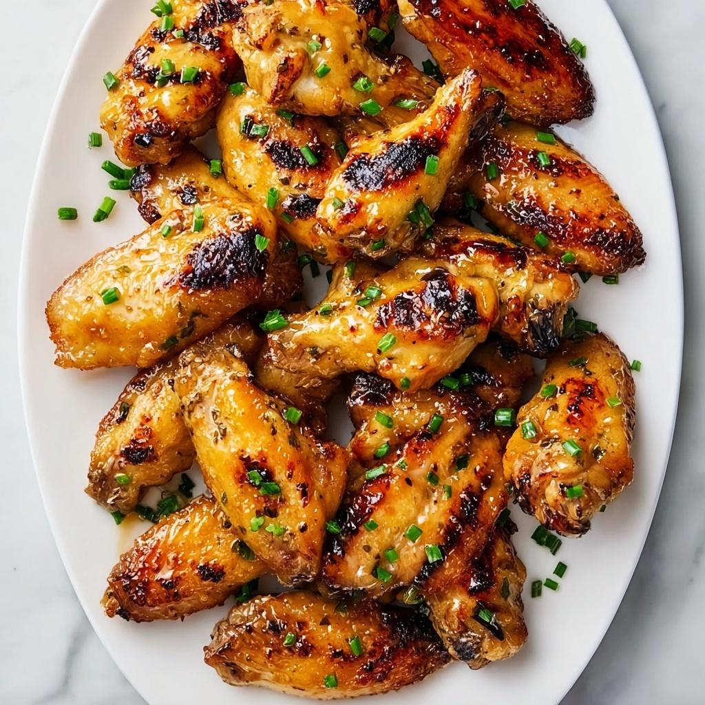 Grilled Honey Garlic Chicken Wings Recipe - Recipe Image