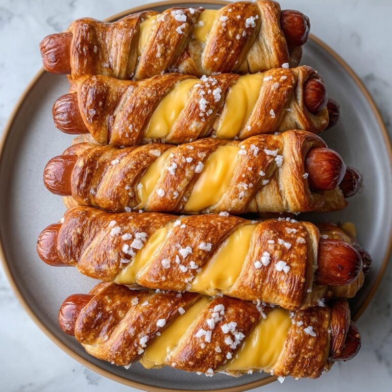 Soft Baked Cheesy Pretzel Dogs Recipe