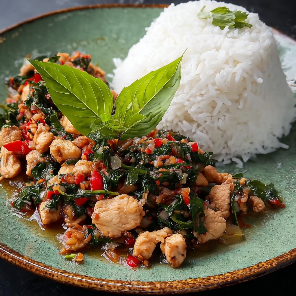 Spicy Thai Basil Chicken Recipe - Recipe Image
