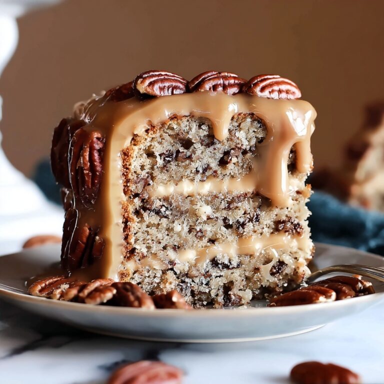 Banana Pecan Caramel Cake Recipe