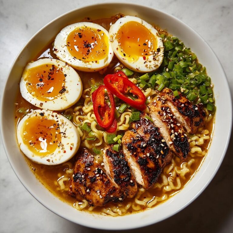 Fiery Chicken Ramen with Garlic and Cream Recipe