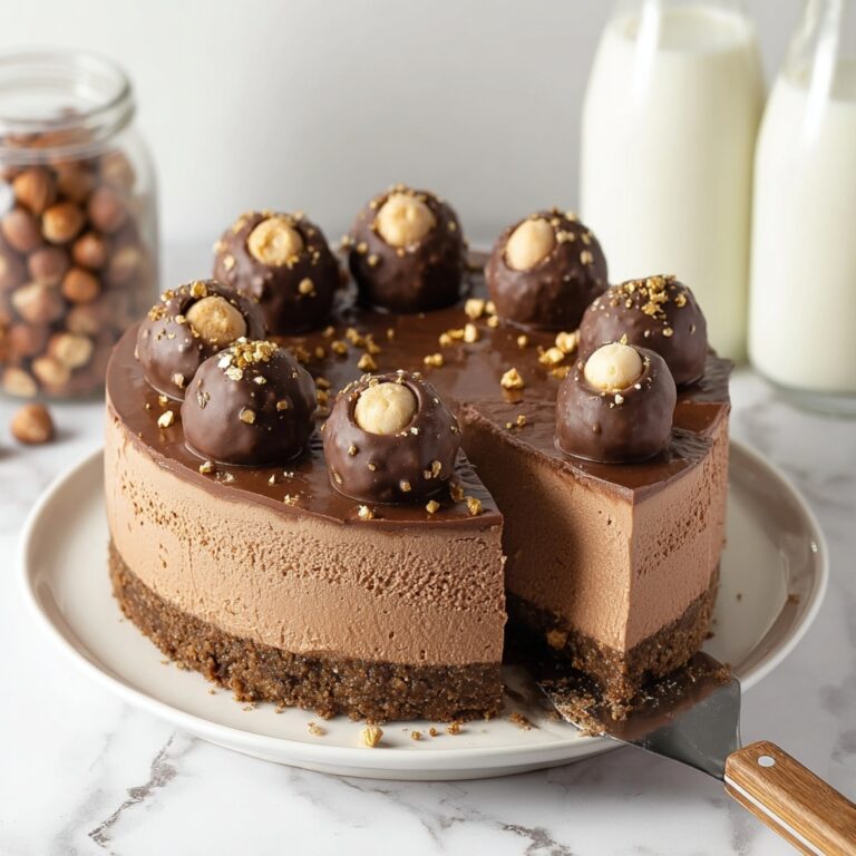 No-Bake Vegan Ferrero Rocher Cheesecake Recipe