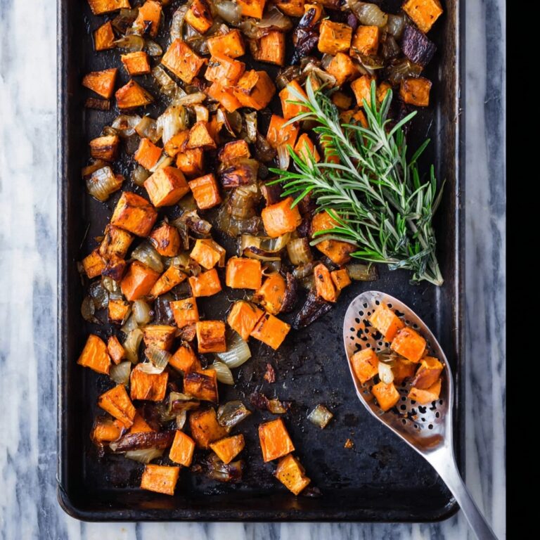 Oven Roasted Sweet Potato Cubes Recipe