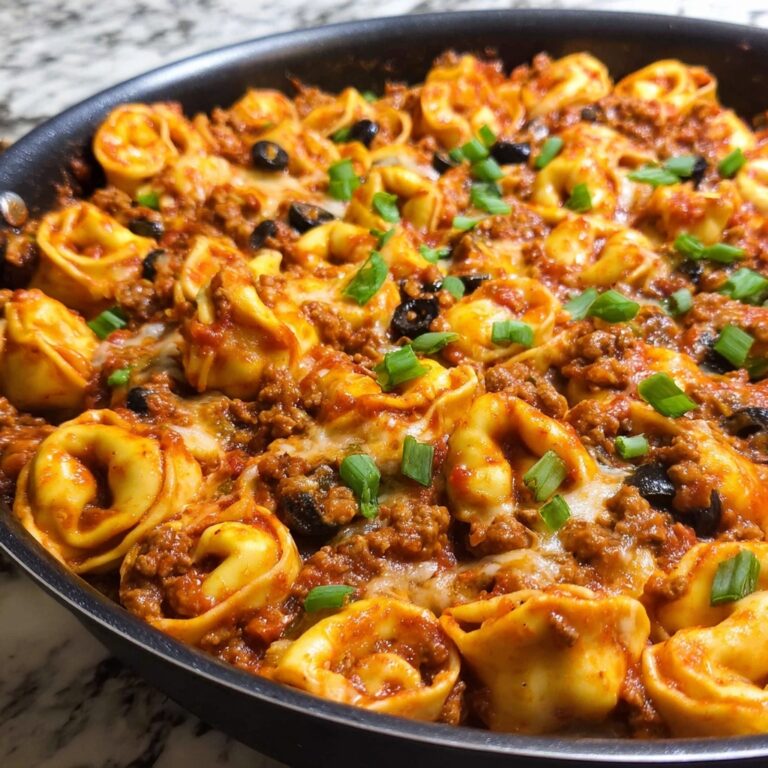 Cheesy Beef Tortellini Skillet Recipe