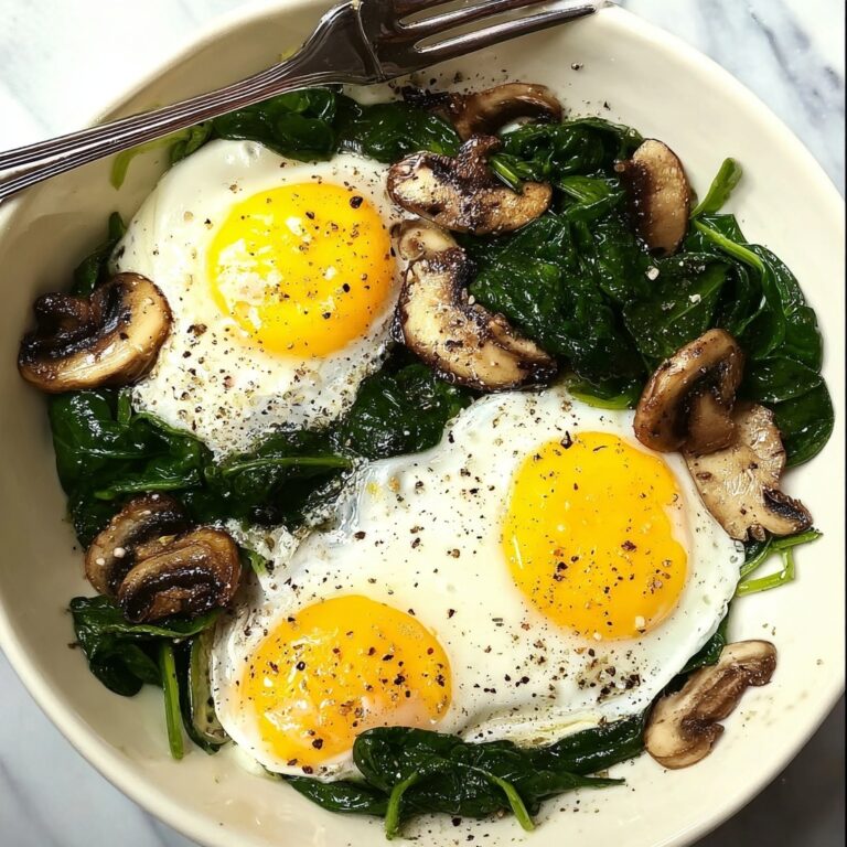 Spinach Mushroom Breakfast Skillet Recipe