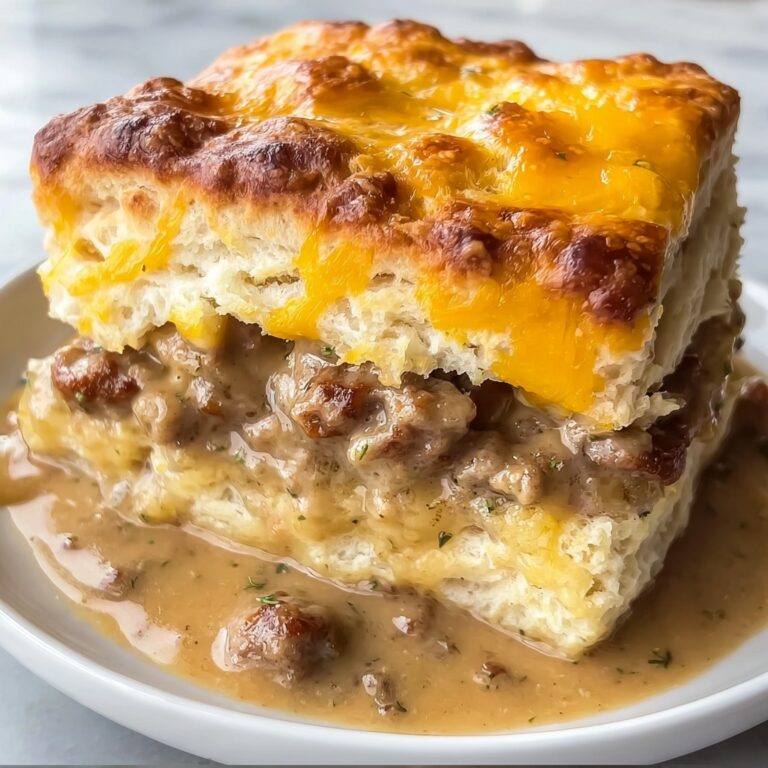 Sausage Gravy & Biscuits Casserole: 7 Comforting Layers Recipe