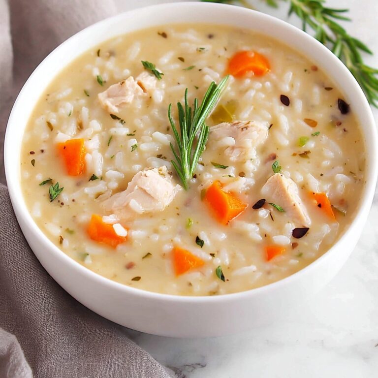 Cozy Creamy Turkey Rice Soup Recipe