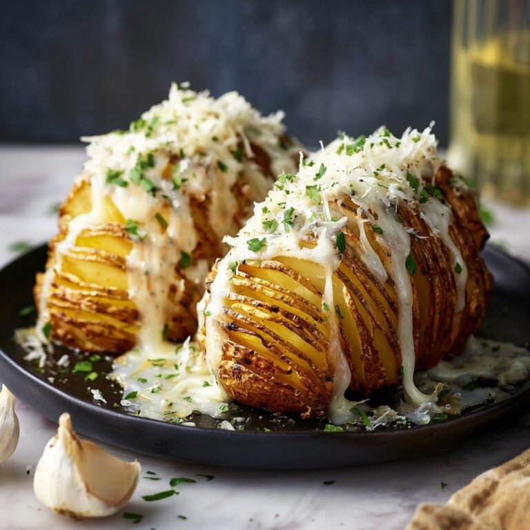 Garlic Parmesan Hasselback Potatoes Recipe