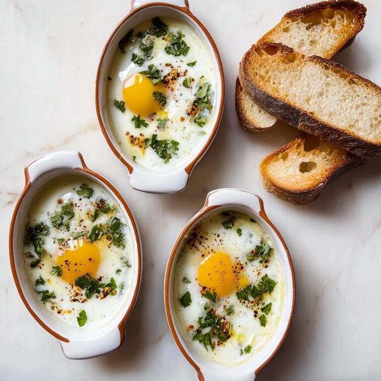 Eggs Cocotte with Cream and Cheese Recipe